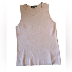 Cable & Gauge Soft pink sleeveless knit sweater size Large